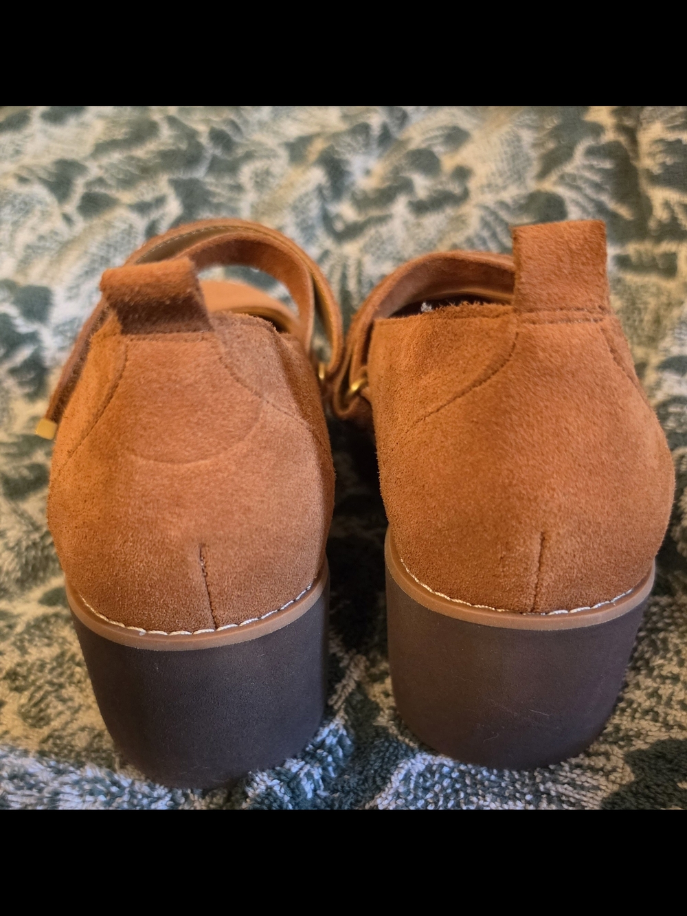 Vionic Brown Wedge Sandals with Patterned Lug Soles - Picture 5 of 8